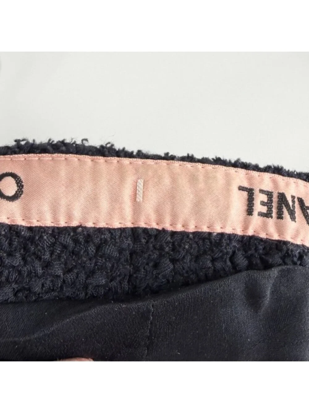 Chanel Tailored Jacket CC Logo 38 Navy Cotton Viscose